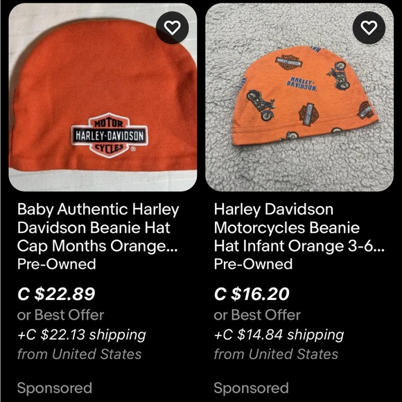 Harley Davidson Beanie / 3-6 Months / Authentic - Picture 7 of 7
